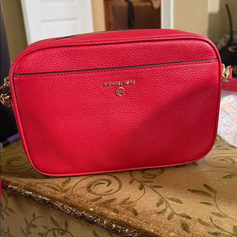 Michael Kors Vibrant Red Crossbody Bag NWOT